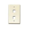 2 Hole Keystone Faceplate, Beige