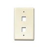 2 Hole Keystone Faceplate, Beige