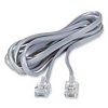 7ft Telephone RJ11 (RJ12) 6P6C Reverse, Modular Flat Cable, Silver