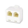 Telephone RJ11 Line Splitter, 6P4C, White