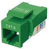 CAT6 Network (RJ45) Keystone Jack, Tool-Free, Green