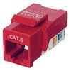 CAT6 Network (RJ45) Keystone Jack, Tool-Free, Red