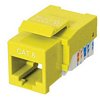 CAT6 Network (RJ45) Keystone Jack, Tool-Free, Yellow