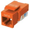 CAT6 Network (RJ45) Keystone Jack, Tool-Free, Orange