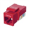 RJ45 Cat5 / 5e Keystone Jack, Tool Free, Red