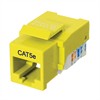 RJ45 Cat5 / 5eKeystone Jack, Tool Free, Yellow