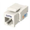 Cat 5e Keystone Jack, Network RJ45, Tool Free, White