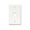 1 Hole Keystone Faceplate, White