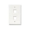 2 Hole Keystone Faceplate, White