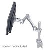 LCD Articulated Arm w/Desk Clamp, Holds up to 17.6lbs