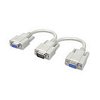 VGA Y HD15 Male to (2) HD15 Female Cable