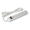 6 Outlet Horizontal Plastic Power Strip 4ft. Cable