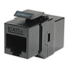 RJ45 CAT5 / 5e In-Line Coupler Keystone Jack, Black