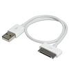 1ft. USB 2.0 Type A to Apple 30-Pin Sync and Charge USB Cable, White