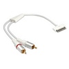 1ft RCA Audio Male to Apple 30-pin Adapter Cable, White