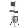 Aluminum Mobile Computer Workstation Cart II
