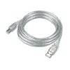 3ft. USB 2.0 Type A Male to Type B Male USB Cable, Clear