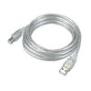 6ft. USB 2.0 Type A Male to Type B Male USB Cable, Clear