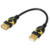 7.5in. USB Shortys&trade; USB 2.0 Type A Male to Female Extension USB Cable