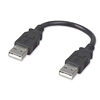 7.5in. USB Shortys&trade; USB 2.0 Type A Male to Male USB Cable