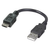 7.5in. USB Shortys&trade; USB 2.0 Type A Male to Micro-USB Male USB Cable