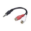 Audio Splitter 3.5mm Stereo Male to 2 RCA Female