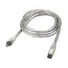 6ft. IEEE 1394b 9-Pin to 4-Pin Bilingual Firewire Cable, Clear