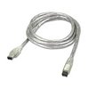 6ft. IEEE 1394b 9-Pin to 6-Pin Bilingual Firewire Cable, Clear