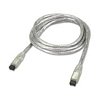 6ft. IEEE 1394b 9-Pin to 9-Pin Bilingual Firewire Cable, Clear