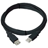 6ft. USB 2.0 Cable, Type A Male to Female Extension, Black
