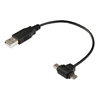 7.5in. USB Shortys&trade; USB 2.0 Type A Male to Mini / Micro Dual-End USB Cable