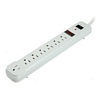 7 Outlet Plastic Power Strip, 10ft., White