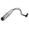 Universal Mini Stylus Pen  w/3.5mm Jack Tether, Silver