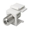 Snap-In Coax Type F Coupler Keystone Jack, White