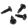 Rack Mount Screws, 12 / 24 Thread, Black, 50 Pack