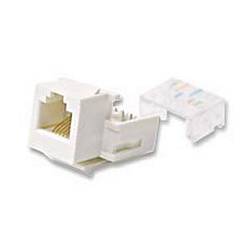 Ziotek RJ11 Keystone Jack, White ZT1800240