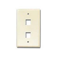 Ziotek 2 Hole Keystone Faceplate, Beige ZT1800260