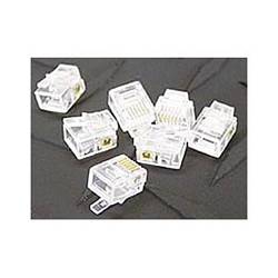 RJ12 6P6C Modular Plug Connectors, Clear, 100 Pack