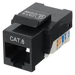 Ziotek CAT6 Network (RJ45) Keystone Jack, Tool-Free, Black ZT1800321