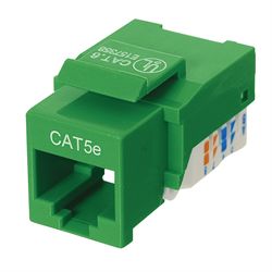 Ziotek Cat 5e Keystone Jack, Network RJ45, Tool Free, Green ZT1800312