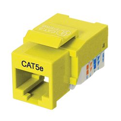 Ziotek RJ45 Cat5 / 5eKeystone Jack, Tool Free, Yellow ZT1800317