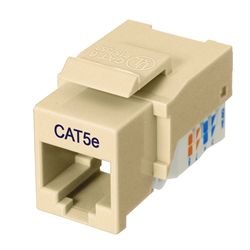 Ziotek RJ45 Cat5 / 5e Keystone Jack, Tool Free, Ivory ZT1800319