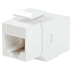 Ziotek CAT6 Inline Faceplate Coupler, White ZT1800583