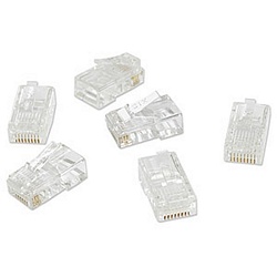 Ziotek CAT5e RJ45 Gold Connector Plugs, Solid or Stranded, 100 Pack ZT1800202