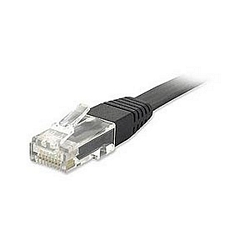 Ziotek 7ft Cat5e Flat Network Patch Cable w/Boot, Black ZT1196406