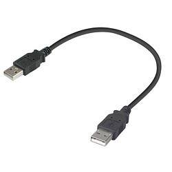 Ziotek 1ft. USB Shortys(tm) USB 2.0 Type A Male to Male USB Cable ZT1311542