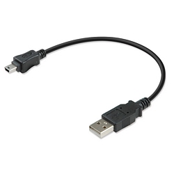 Ziotek 1ft. USB Shortys(tm) USB 2.0 Type A Male to Mini-USB (5-Pin) Male USB Cable ZT1311545