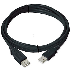 Ziotek 6ft. USB 2.0 Type A Male to Female Extension USB Cable, Black ZT1310166