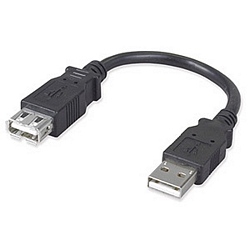 Ziotek 7.5in. USB Shortys(tm) USB 2.0 Type A Male to Female Extension USB Cable ZT1311547