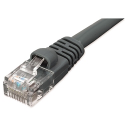 Ziotek 2ft CAT5e Network Patch Cable w/Boot, Black ZT1195312